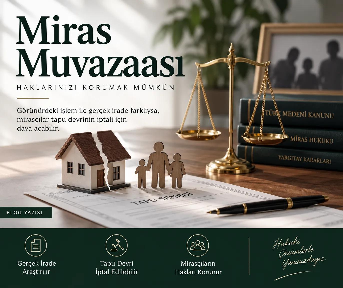 Miras muvazaası ve tapu iptali davasını anlatan kapak görseli
