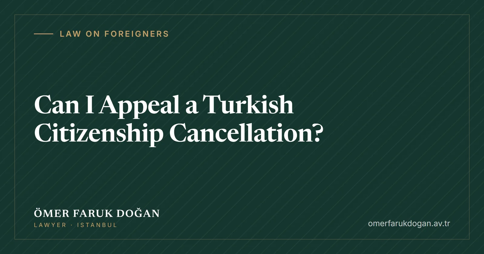Can I Appeal a Turkish Citizenship Cancellation? - Law on Foreigners guide cover image