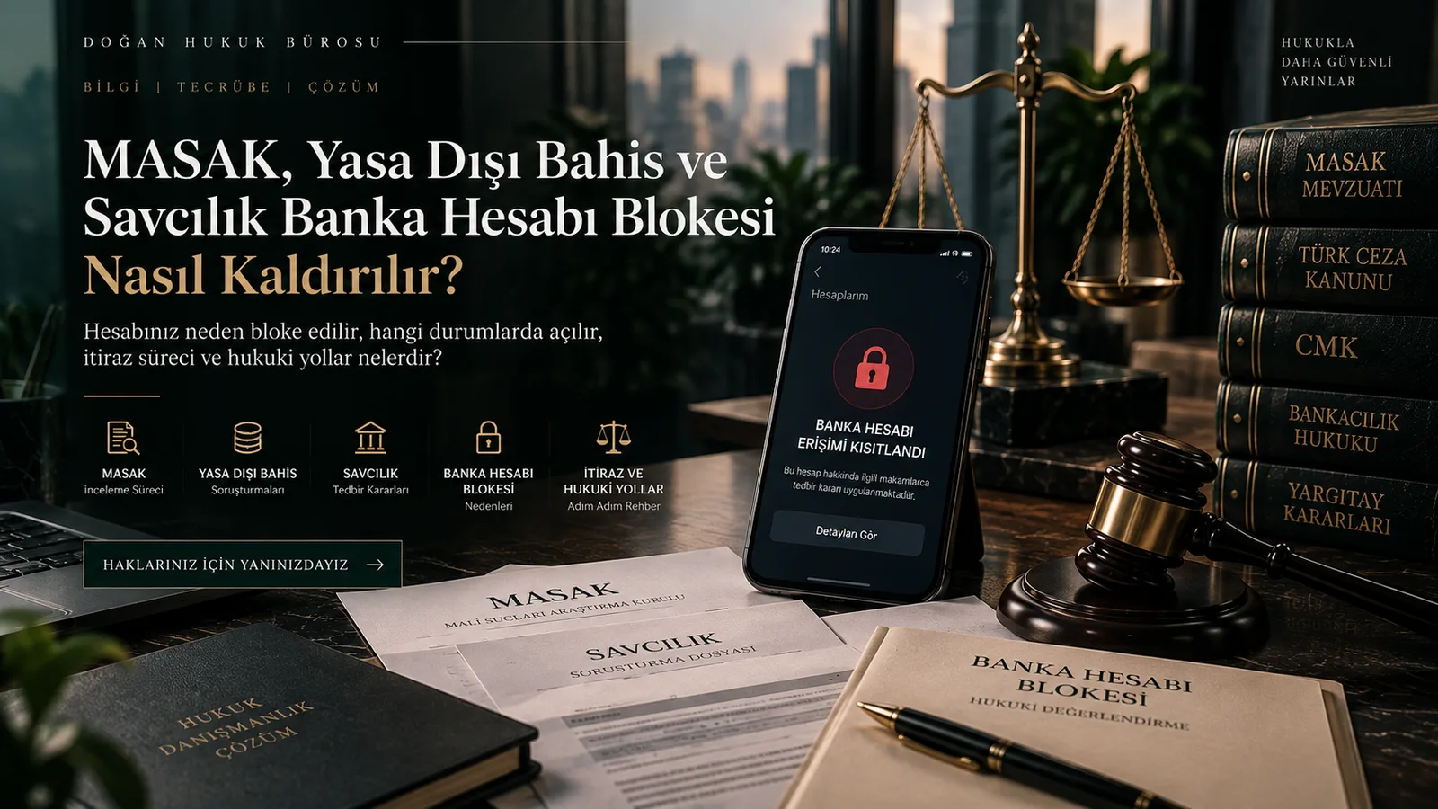 MASAK, yasa dışı bahis ve savcılık banka hesabı blokesi hakkında hukuki rehber