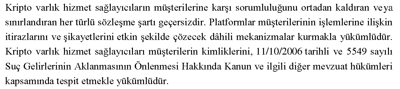 SPK 35/C madde 1. fıkra: kripto platformunun sorumluluğunu sınırlayan sözleşme şartlarının geçersizliği ve iç şikayet mekanizması